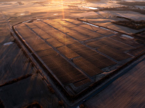 Field of solar panels